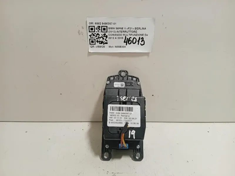 Interruttore Comando Multifunzione 6582 9490067-01 Bmw Serie 1 F21 Berlina 2012