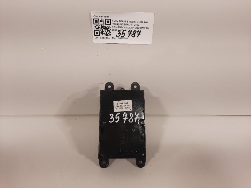 Interruttore Comando Multifunzione 6944884 Bmw Serie 5 E60 Berlina 2004