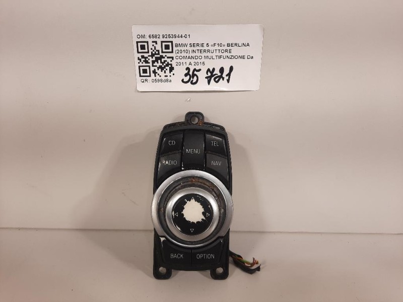 Interruttore Comando Multifunzione 6582 9253944-01 Bmw Serie 5 F10 Berlina 2010