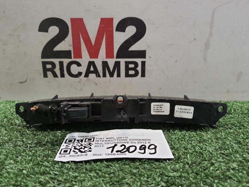 Interruttore Comando Multifunzione 735591877 Fiat 500L 2013