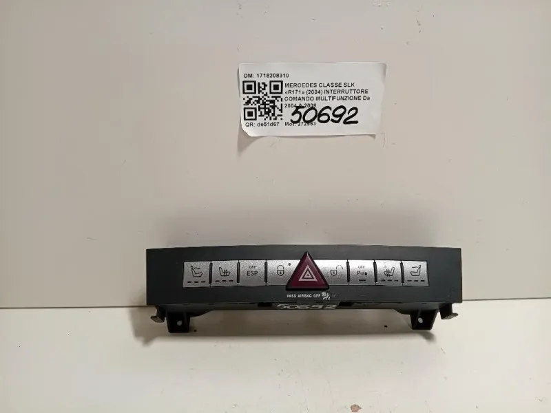 Interruttore Comando Multifunzione 1718208310 Mercedes Classe SLK R171 2004