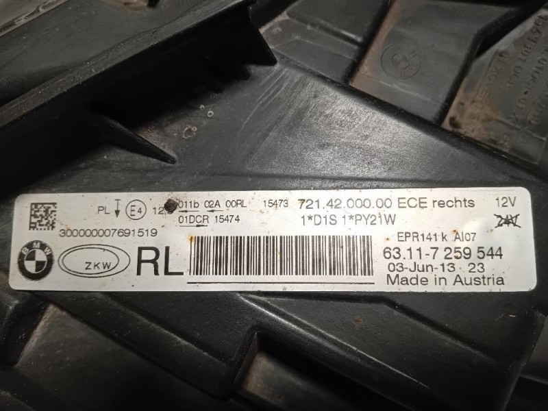 Proiettore ANT DX 63117259544 Bmw Serie 3 F30 Berlina 2012