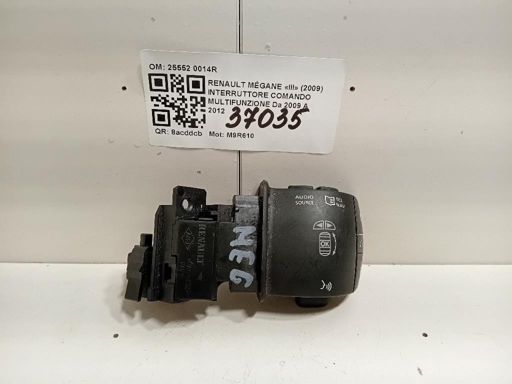 Interruttore Comando Multifunzione 25552 0014R Renault Mégane III 2009