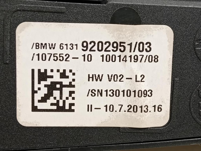 Interruttore ECO Drive 9202951-03 Bmw Serie 5 F10 Berlina 2010