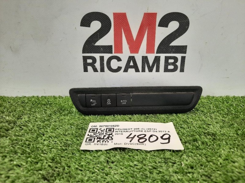 Interruttore ESP 96750105ZD ESP INTERRUTTORE Peugeot 208 I 2012