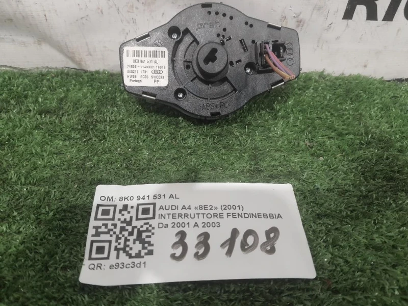 Interruttore Fendinebbia 8K0 941 531 AL Audi A4 8E2 2001