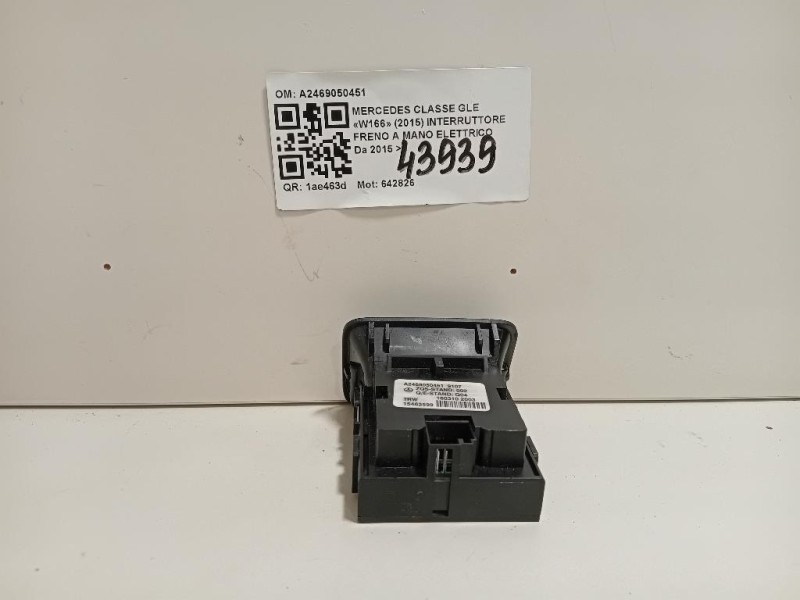 Interruttore Freno A MANO Elettrico A2469050451 Mercedes Classe GLE W166 2015