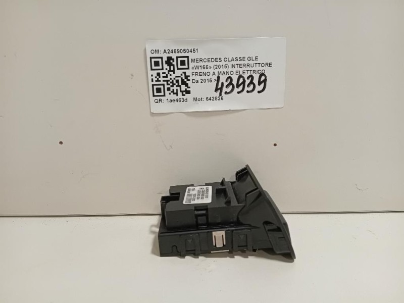 Interruttore Freno A MANO Elettrico A2469050451 Mercedes Classe GLE W166 2015