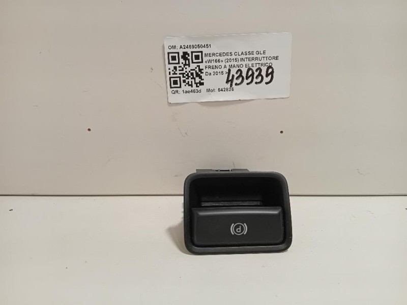 Interruttore Freno A MANO Elettrico A2469050451 Mercedes Classe GLE W166 2015