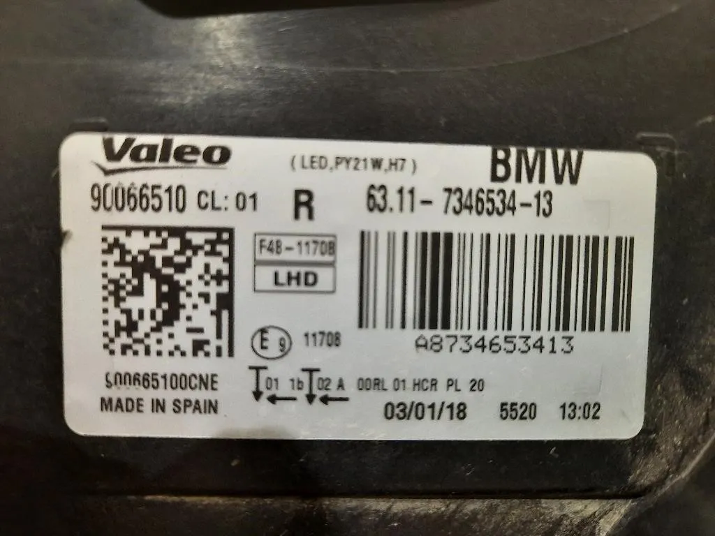 Proiettore ANT DX 63117346534 Bmw X1 F48 2015