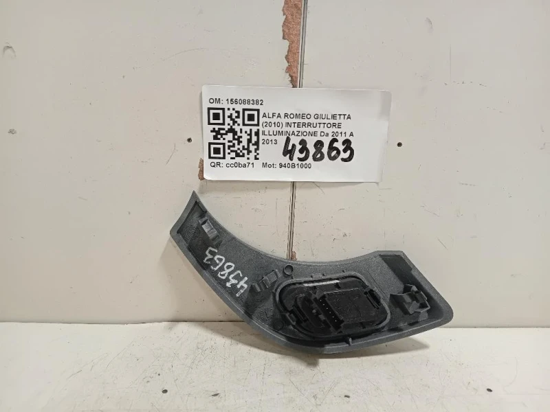 Interruttore Illuminazione 156088382 Alfa Romeo Giulietta 2010