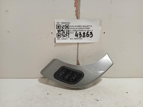 Interruttore Illuminazione 156088382 Alfa Romeo Giulietta 2010