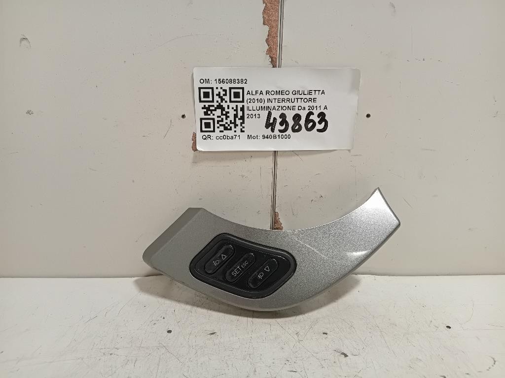 Interruttore Illuminazione 156088382 Alfa Romeo Giulietta 2010