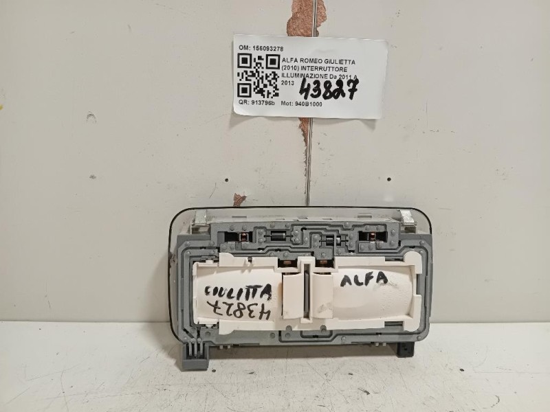 Interruttore Illuminazione 156093278 Alfa Romeo Giulietta 2010