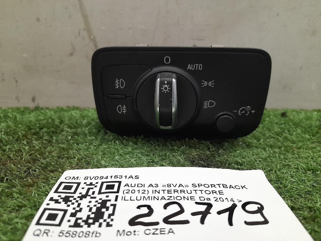 Interruttore Illuminazione 8V0941531AE Audi A3 8VA Sportback 2012