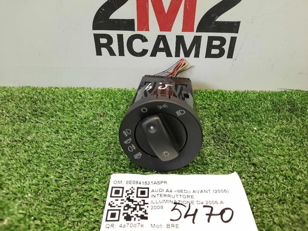 Interruttore Illuminazione 8E0941531A5PR Audi A4 8ED Avant 2005