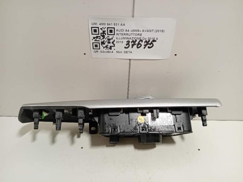 Interruttore Illuminazione 4M0 941 531 AA Audi A4 8W5 Avant 2015