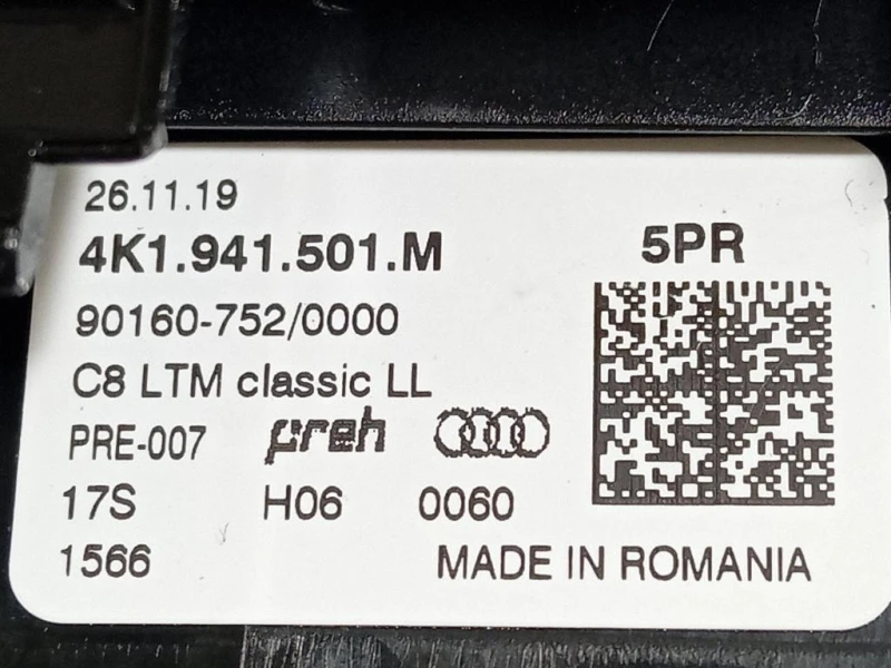 Interruttore Illuminazione 4K1941501M Audi A6 4GD Avant 2016