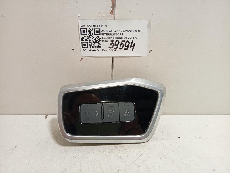 Interruttore Illuminazione 4K1941501M Audi A6 4GD Avant 2016
