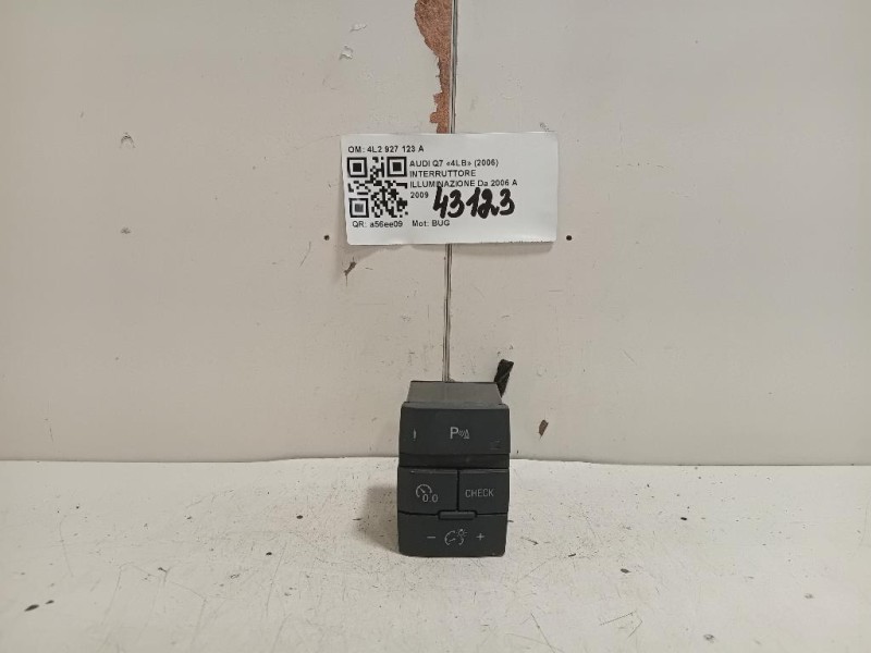 Interruttore Illuminazione 4L2 927 123 A Audi Q7 4LB 2006