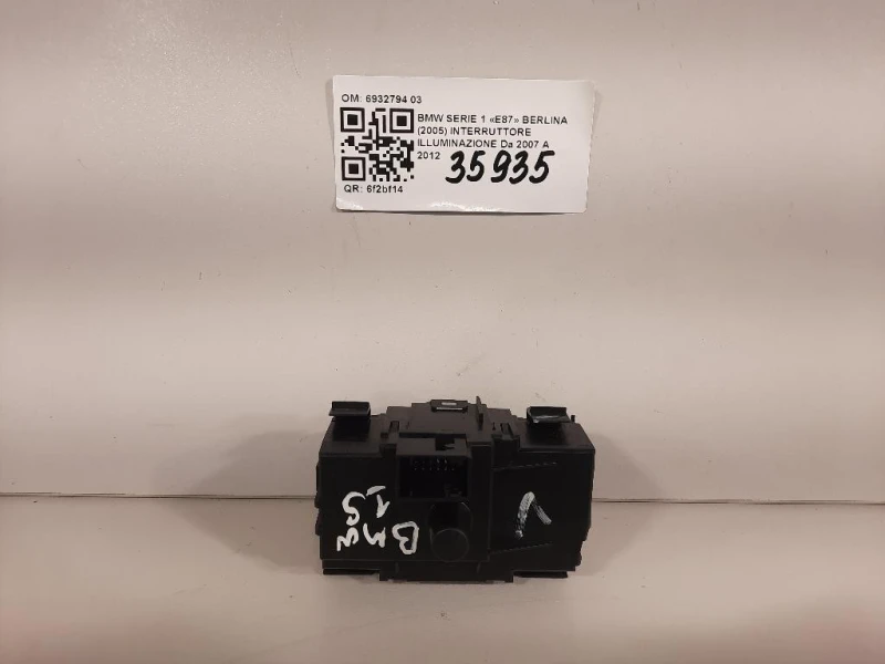 Interruttore Illuminazione 6932794 03 Bmw Serie 1 E87 Berlina 2005