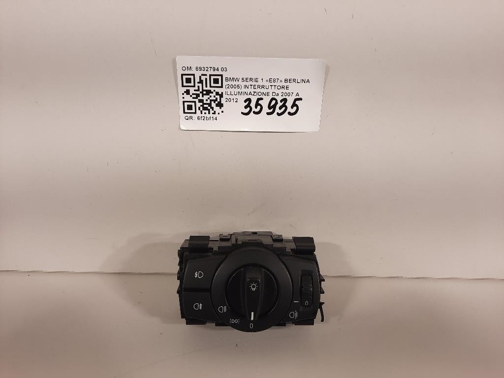 Interruttore Illuminazione 6932794 03 Bmw Serie 1 E87 Berlina 2005