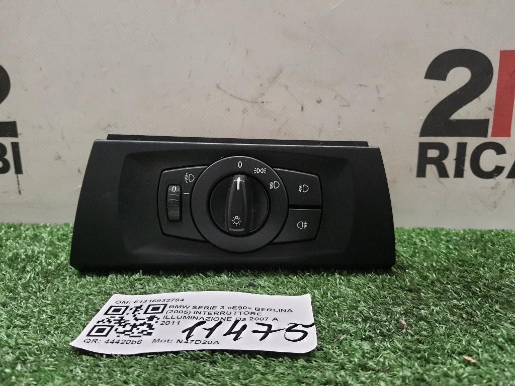 Interruttore Illuminazione 61316932794 Bmw Serie 3 E90 Berlina 2005