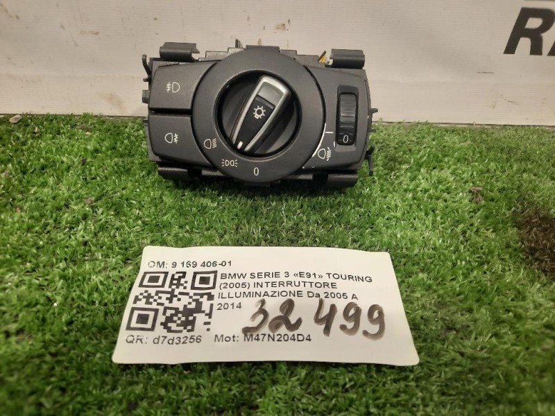 Interruttore Illuminazione 9 169 406-01 Bmw Serie 3 E91 Touring 2005