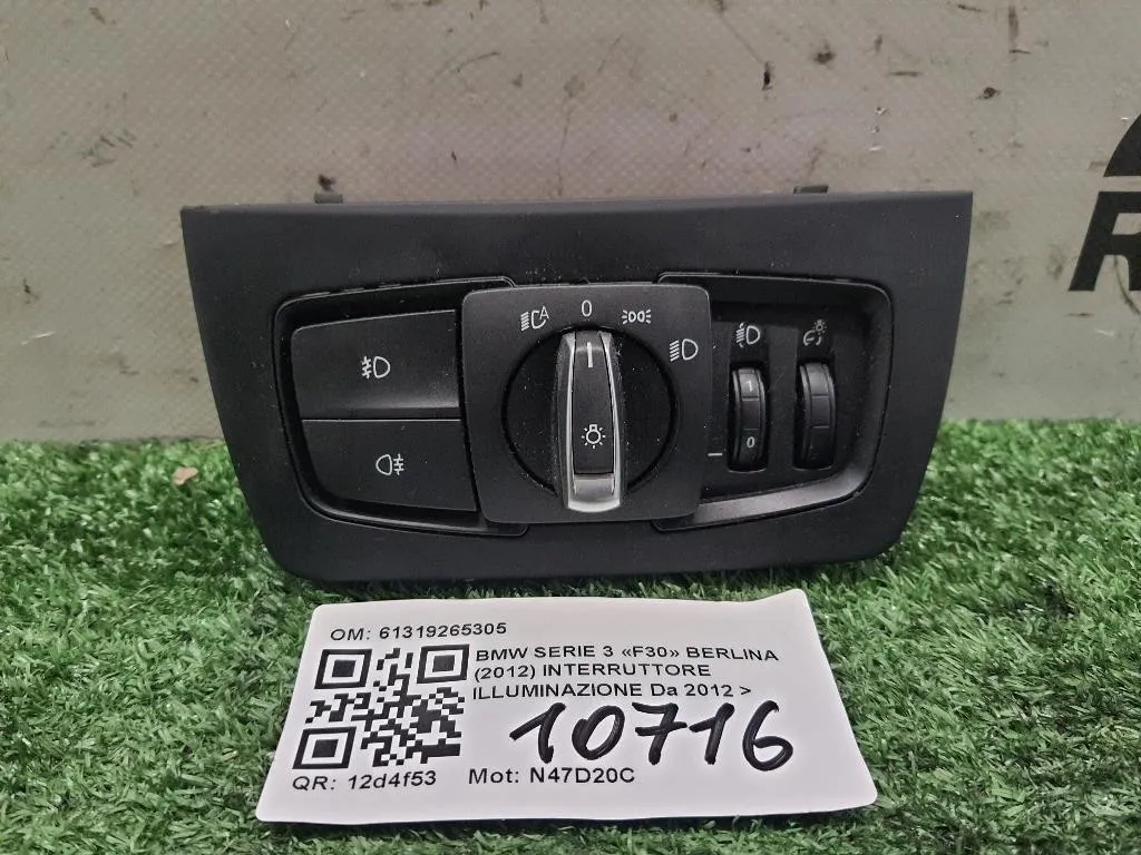 Interruttore Illuminazione 61319265305 Bmw Serie 3 F30 Berlina 2012