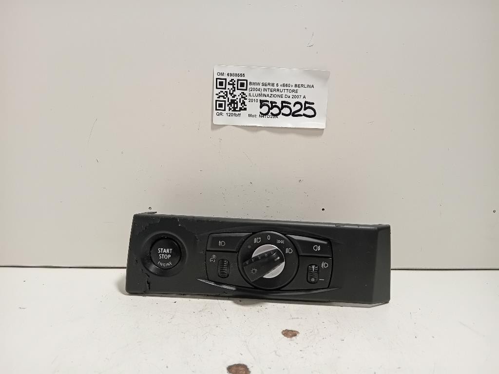 Interruttore Illuminazione 6988555 Bmw Serie 5 E60 Berlina 2004