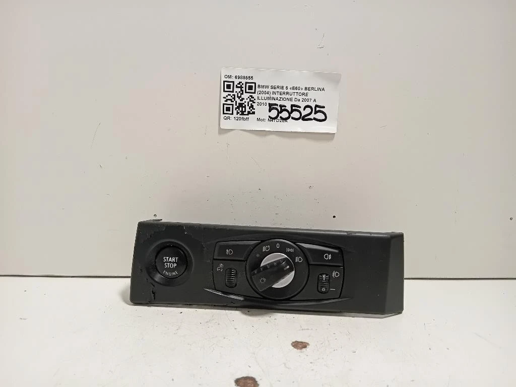 Interruttore Illuminazione 6988555 Bmw Serie 5 E60 Berlina 2004