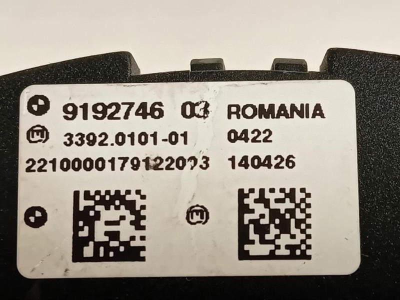 Interruttore Illuminazione 9192746 03 Bmw Serie 5 F10 Berlina 2010