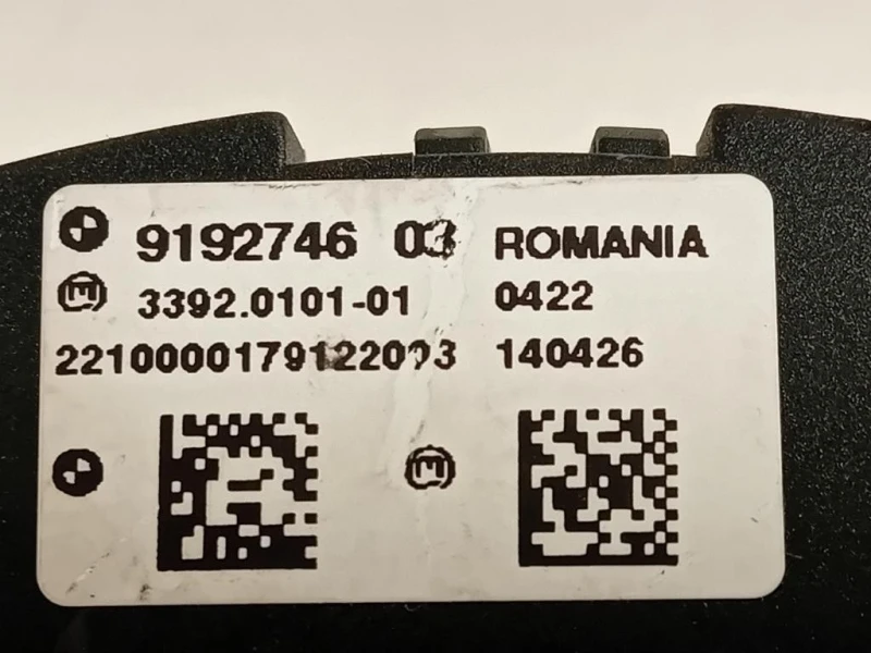 Interruttore Illuminazione 9192746 03 Bmw Serie 5 F10 Berlina 2010