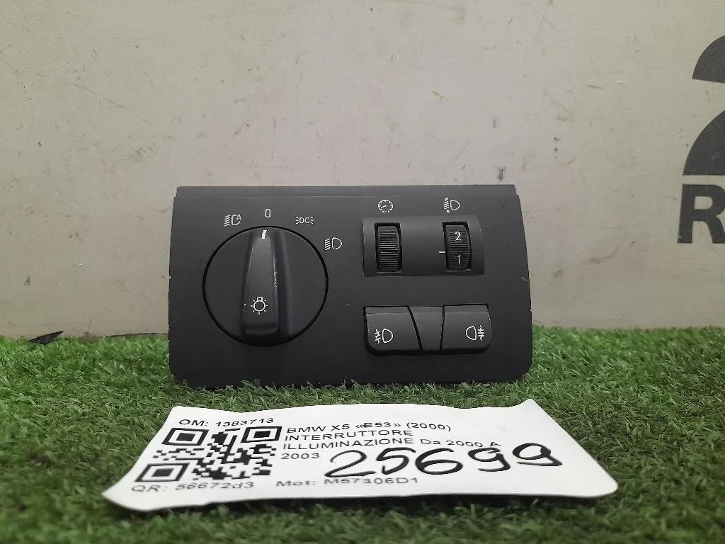 Interruttore Illuminazione 1383713 Bmw X5 E53 2000