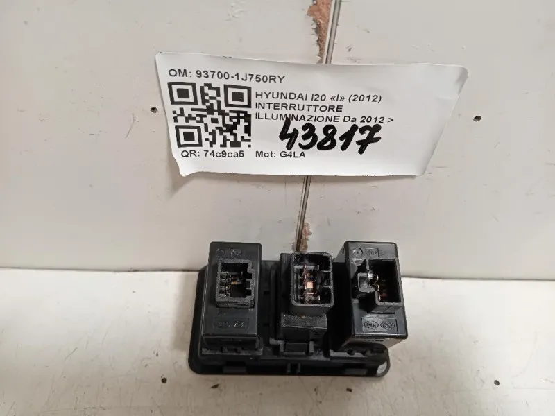 Interruttore Illuminazione 93700-1J750RY Hyundai I20 I 2012