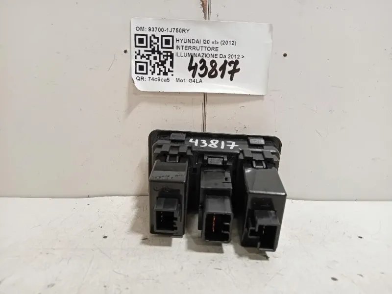 Interruttore Illuminazione 93700-1J750RY Hyundai I20 I 2012