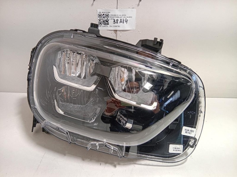 Proiettore ANT DX 9836161580 Citroen C3 II 2010