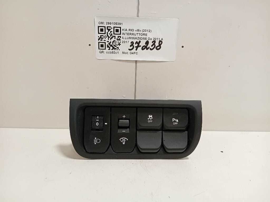 Interruttore Illuminazione 299105391 Kia RIO III 2012