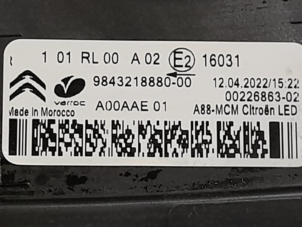 Proiettore ANT DX 9843218880 Citroen C3 III 2016