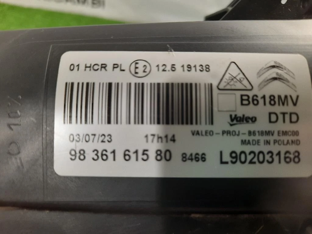 Proiettore ANT DX 9836161580 Citroen C3 III 2020