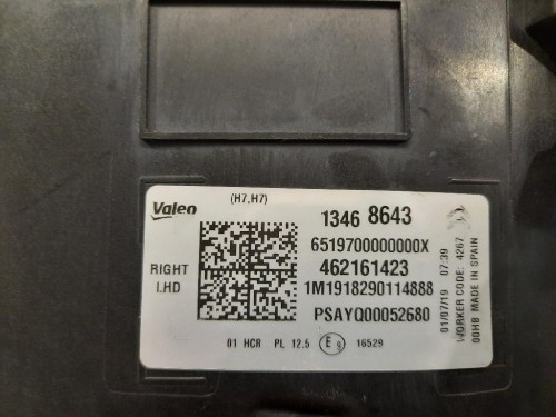 Proiettore ANT DX YQ00052680 Citroen C3 Aircross 2017