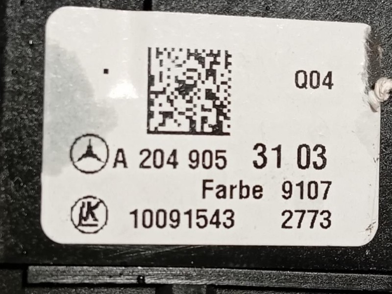 Interruttore Illuminazione A2049053103 Mercedes Classe B W246 2012