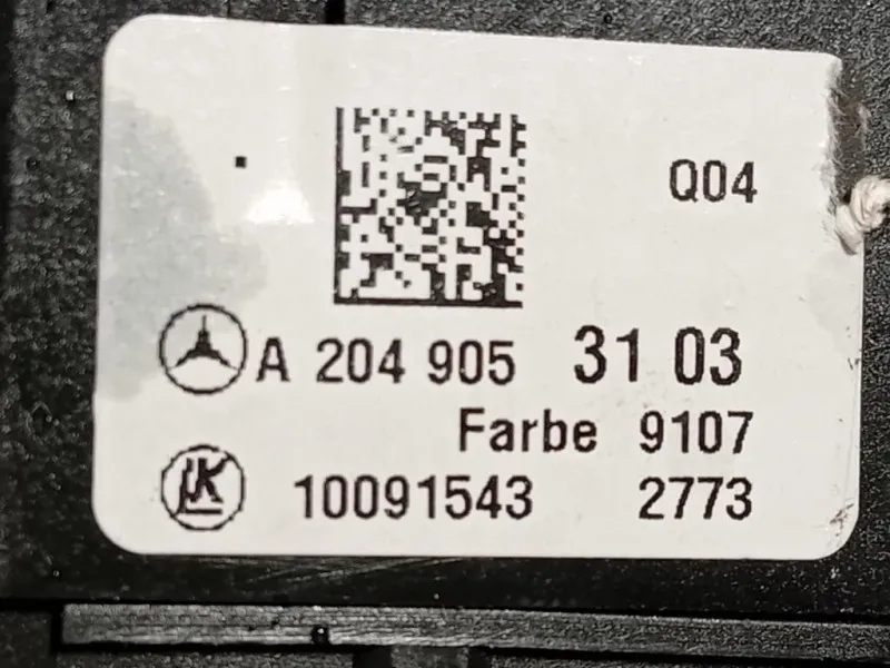 Interruttore Illuminazione A2049053103 Mercedes Classe B W246 2012