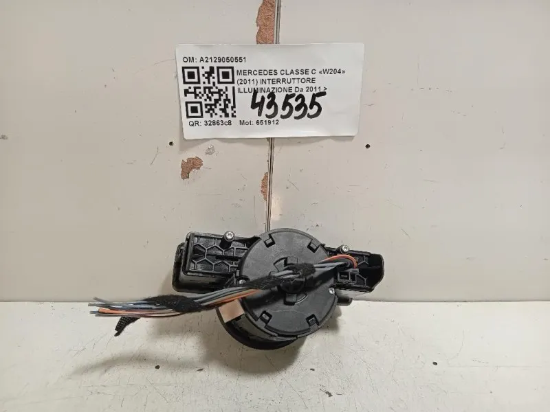 Interruttore Illuminazione A2129050551 Mercedes Classe C W204 2011