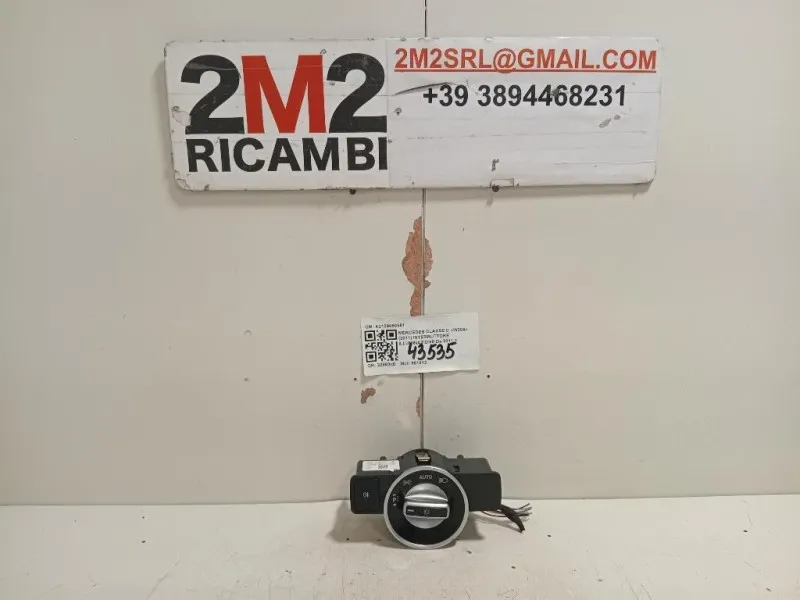 Interruttore Illuminazione A2129050551 Mercedes Classe C W204 2011