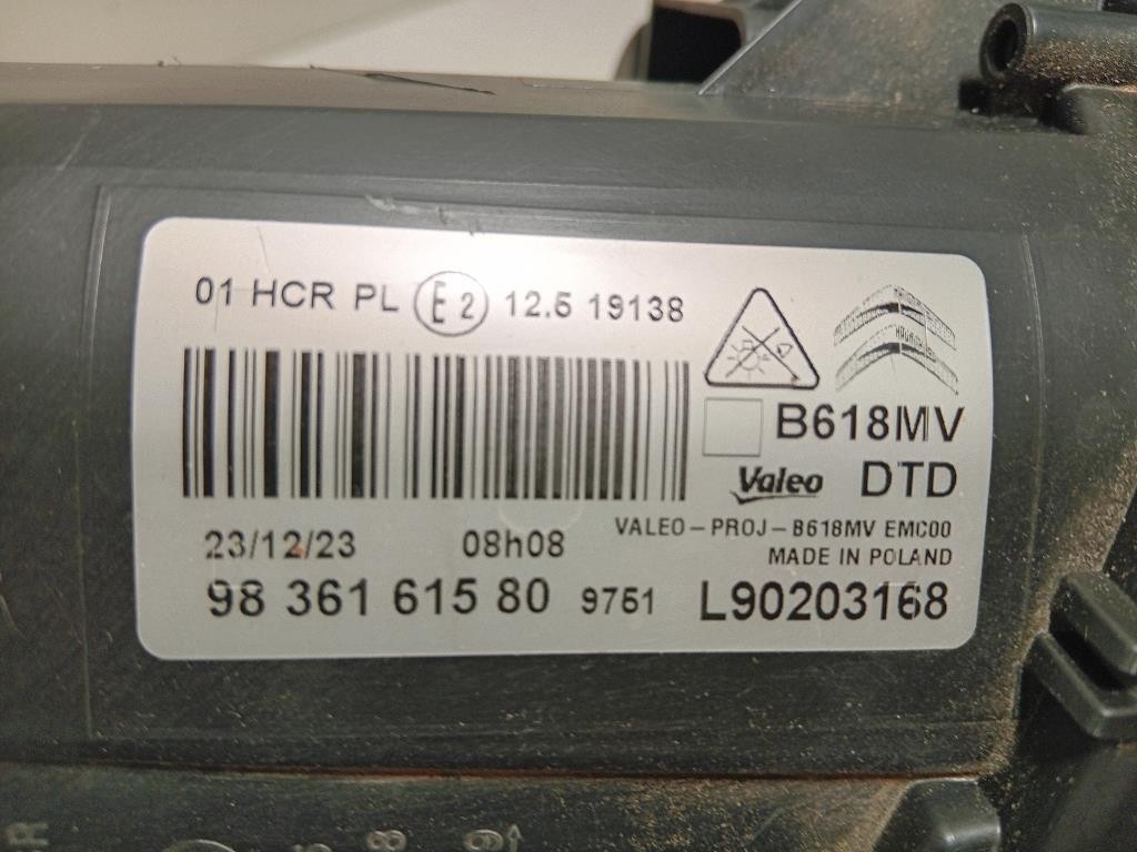 Proiettore ANT DX 9837961580 Citroen C3 Picasso 2013