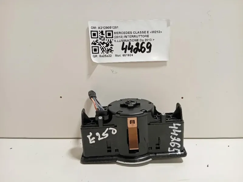 Interruttore Illuminazione A2129051251 Mercedes Classe E W212 2013