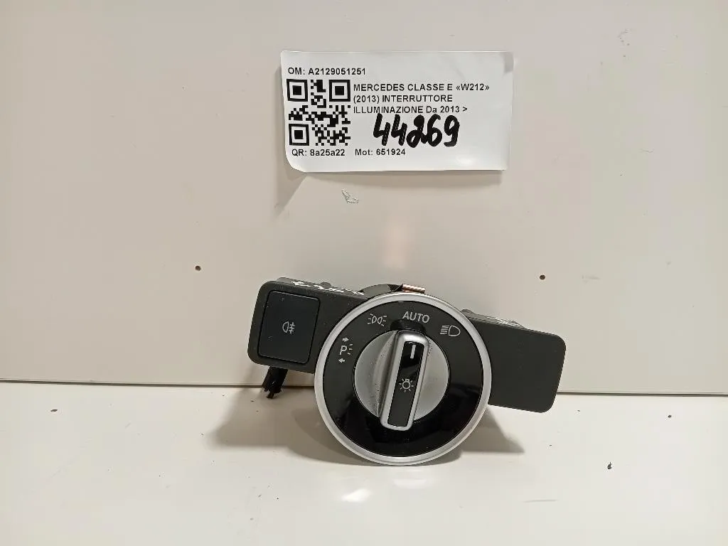 Interruttore Illuminazione A2129051251 Mercedes Classe E W212 2013