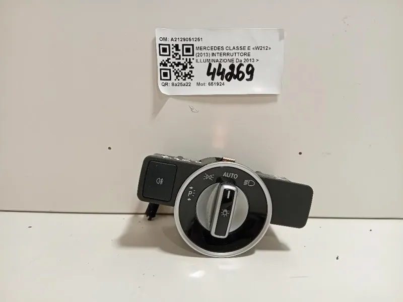 Interruttore Illuminazione A2129051251 Mercedes Classe E W212 2013