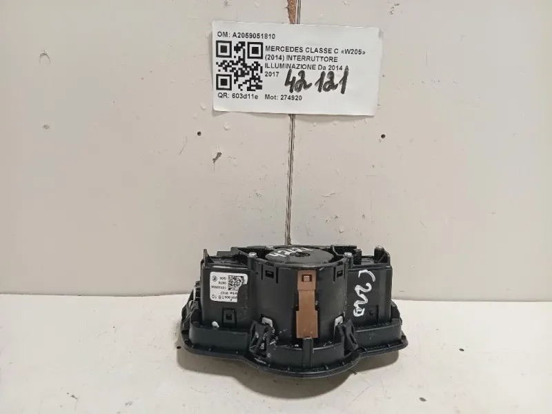 Interruttore Illuminazione A2059051810 Mercedes Classe GLC X253 2016